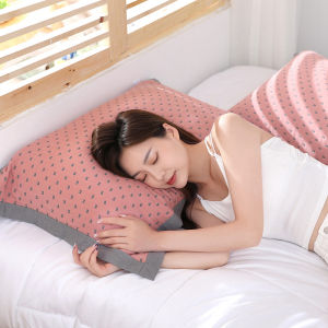 Pure Cotton Pillowcases for Men Anti-Mite Antibacterial Bedding Pillow Towels Winter Head Cover Towels Single Person Use