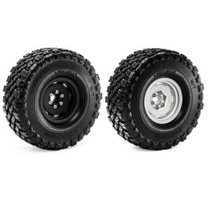 ONEVAN | 4Pcs 1.9" 1/10 Metal Beadlock Wheels&Tires for Traxxas TRX4 TRX6 90046 Axial RC4WD D90 D110 SCX10 RC Crawler Car Upgrade Parts