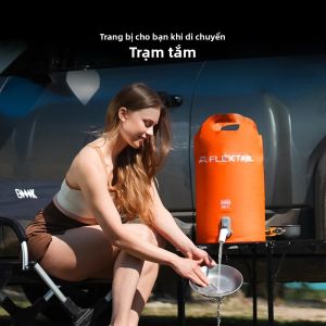Xô/túi Tắm FLEXTAIL TINY 20L Có Bơm Tích Hợp Tự Động Cấp Nước Điều Chỉnh Hai Tốc Độ Bình Chứa Nước Ngoài Trời Dùng Cho Cắm Trại