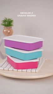 CPM Deluxe Lunch Box Pink / Kotak Makan Plastik / Kotak Makan dengan Partisi