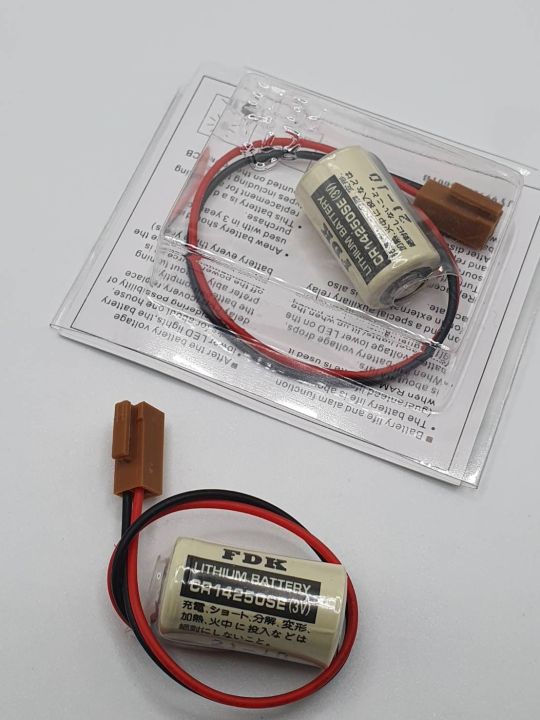 0SANYO CR14250SE CR14250 14250 3V แบตเตอรี่ลิเธียม FANAC สีน้ำตาล Plug ...