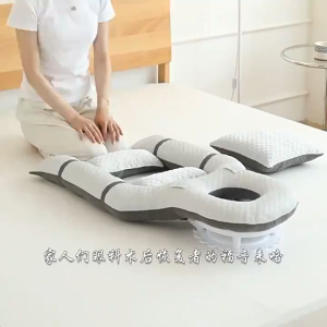 นอนสบาย Retina นอนหมอนหลังจากล้มปิดการผ่าตัดตำแหน่งคว่ามตาแผล หมอนสำหรับนอนคว่ามตาแผลหลงจากการฟื้นตัว หมอนรองหมอนรองศีรษะ สำหรับผู้ศัลยกรรมตา หรือผู้มีภาวะไอรูนแรง ความสูงสามารถปรับได้เพื่อช่วยให้ผู้ป่วยลดความเหนื่อยล้าและช่วยฟื้นคืนชีพหลั