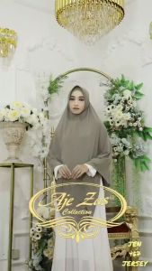 AJE ZAS - Hijab Bahan Jersey Tebal Polos Kepala Pet Busa Kode JEN