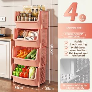 Convenient Multilayer Kitchen Organizer Shelf