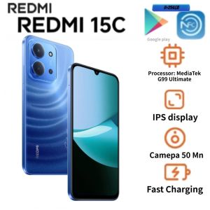 Redmi | 2026 Brand New Redmi 15C Official Authentic Unlocked Android Smartphone 8GB RAM 256GB ROM Dual SIM Dual Standby Global Network