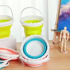 Portable 3 IN 1 Brush Washing Bucket For Watercolour Acrylic Paint Oil Painting(RANDOM PICK COLOR)