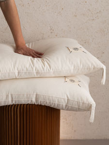 Comfortable Cotton Linen Pillow Core Pair Neck Support Sleep Aid Home Use Pillow Rectangular Shape 48*74cm Simple Style