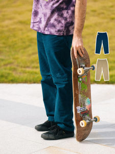 American Classic Loose Detachable Woven Work Pants Sports Long Pants Shorts Autumn Vision Street Wear Straight Leg Loose Fit