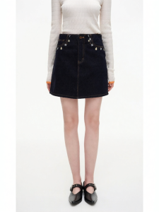 Vintage Cotton Blend A-line Skirt