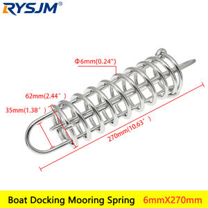 RYSJM | 316 Stainless Steel Mooring Damper Snubber Spring For Marine Boat Yacht Anchor Docking Tension Spring Shock Absorbing Buffer