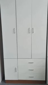 4-Door Wardrobe: Simple Assembly Cabinet for Modern Bedroom Storage