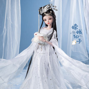 60cm Ancient Chinese Style SD Doll Jointed Movable Girl Toy BJD Doll Traditional Costume Simulation Ethnic Group Plaything