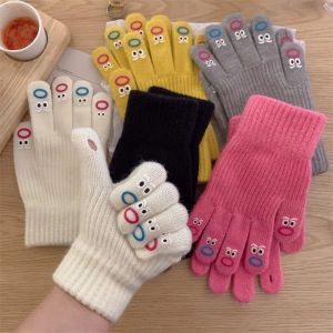 🔥Low Price🔥Funny Cute Finger Gloves Winter Warm Open Mouth Finger Gloves Womens Cute Fingertip TouchScreen Glove Warm Outdoor Knitted Gloves