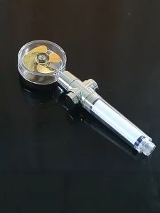 Heeman4u High Pressure Rain 360° Rotating Bathroom Shower Head With Small ABS Fan / 360 Darjah Kepala Pancuran 增压节水型花洒