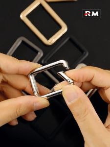 No ต้องใช้ถอดตะเข็บsquare ฤดูใบไม้ผลิหัวเข็มขัดกระเป๋าถือกระเป๋า Messenger สายคล้องไหล่ดัดแปลงหัวเข็มขัดสแควร์ Woc สังกะสีอัลลอยด์เชื่อมต่อหัวเข็มขัดกดเปิดแหวนสปริงพวงกุ