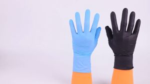 Crosspoint Tattoo Glove Black Vinyl Food Nitrile Blend Disposable 100pcs (Small - XL)