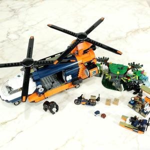 Third Party Compatible MOC Sets City Series Building Blocks Jungle Helicopter Base Explorer Plane Gorilla Toys for Kids Gift