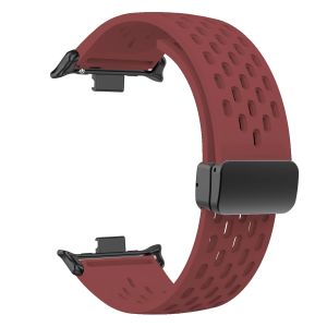 Magnetic Buckle Silicone Strap for Redmi Watch 6/5/4 Sport Band for Mi Band 8 Pro/9 Pro Correa 20/22mm Breathable Bracelets