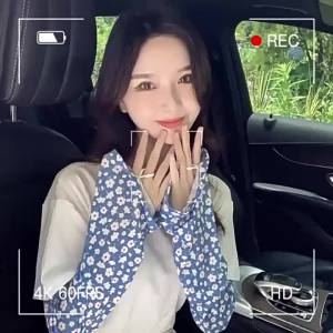 Summer Ice Silk Floral Bell Sleeves Cute UV Sunscreen Breathable Lightweight Soft for Women Outdoor Riding Mountain Climbing