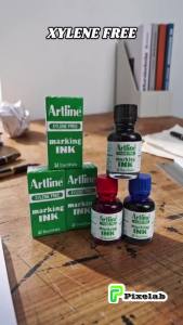 Artline Marking Ink Refill Permanent Marker Ink Xylene Free Black Blue Red 20ml