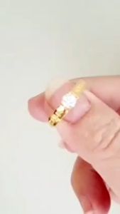 💍 แหวนเพชร 4289-6395 ชุบทองคำ 18k หมอนที่น่ารัก แหวนมงคล