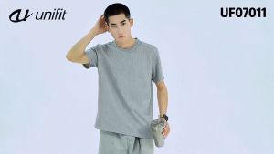 UNIFIT Mens Knitted T-Shirt Round Neck Casual Crewneck Shirt Apparel Clothes UF07011