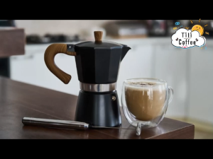 Moka Pot Coffee Maker 300ml 150ml Aluminum Mocha Pot Wooden Handle Espresso Maker Machine BK WH
