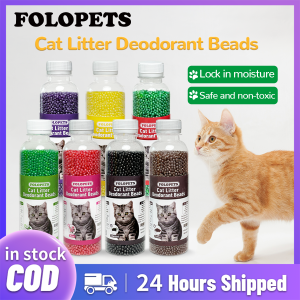 FOLOPETS Cat Litter Box Deodorlzer Crystals Lavender Perfume Antibacterlal Deodorant Beads 250ML