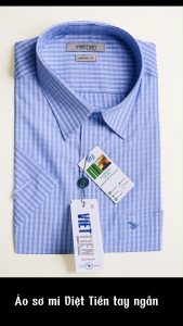 Áo sơ mi Việt Tiến tay ngắn (M_3Xl)