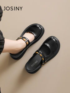 Josiny | Black Thick-soled Spring Mary Jane Shoes Soft Bottom