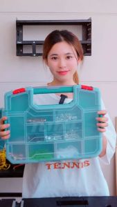 Hộp nhựa đựng linh kiện TOTAL TPBX1121 khóa nhựa chất liệu nhựa PP vách ngăn tháo rời các hộp xếp chồng được lên nhau