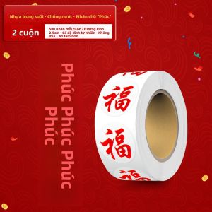 JIELI | Dán Trang Trí Chữ Phúc Dạng Trong Suốt Chống Nước