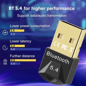 kebidumei | Bộ Chuyển Đổi USB Bluetooth 5.4 Không Dây Bộ Thu Phát Âm Thanh Cho Máy Tính PC Laptop - Ăng-ten Bên Trong USB 2.0