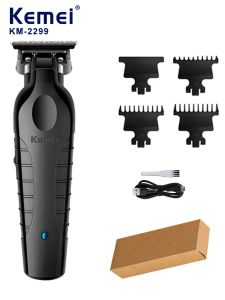 Kemei | Kemei 2299 Mens Cordless Hair Clipper USB Rechargeable KM-2299 Electric Hair Trimmer Cutting Machine for Styling