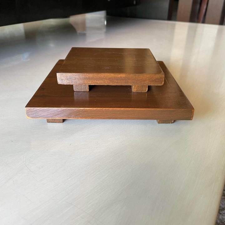 solid kd mahogany wood mini riser for candles, soap, accessories, etc ...
