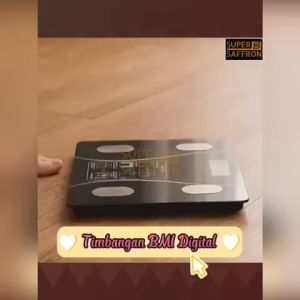 Mini Timbangan Badan DigitalUSB Charging Anti Pecah Layar LCDscalekaca Berat