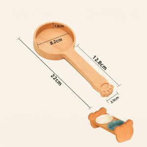 luluwood | Pet Feeding Station Wooden & Ceramic Non-slip Dual Bowl