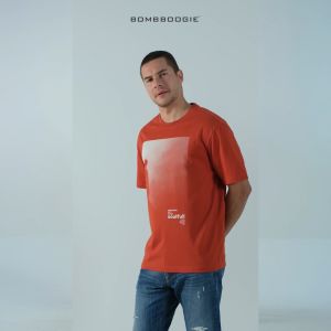 Bombboogie Kaos Pria Regular Francy Dark Orange 2.0 12E51B4DO