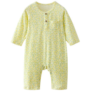 ชุดนอนผ้าโมดอลแขนยาวบางสำหรับเด็กผู้หญิง ชุดคลาน ชุดฮาร์ท ชุดนอนเด็ก ชุดนอนฤดูใบไม้ผลิและฤดูใบไม้ร่วง ผ้าฝ้ายผสม