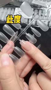 1 BOX=ISI 100 PCS Kuku Palsu Ukuran S M Nail Art DIY Akrilik Full Cover/ Cetakan Kuku Extension Fake Nail NL078