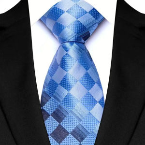 Men Classic Striped Plaid 8cm Ties Jacquard Woven Necktie Cravat Suit Neck Tie Fit Wedding Business Party Office Daily Wear
