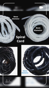 Spiral Cord cable cables organizer wire wires organiser wrap tie wire organizer self coil Spiral Cable Cord Organizer