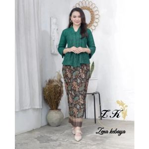 Kebaya Modern Wanita Set Rok Plisket Atasan Kebaya Wisuda Remaja Kebaya Kartini Terbaru Kebaya Pesta