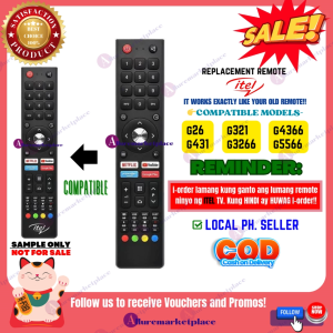 ITEL ANDROID TV Remote Replacement [**Mag Basa B4 Umorder**] Remote for Itel TV Remote G Series Model G26 G3266 G4366 G5566 G431 G321 ITEL Smart TV REMOTE