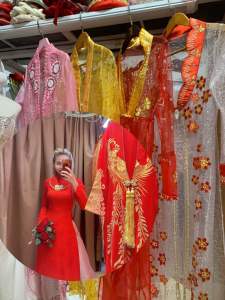 Áo khoác áo dài xưa thanh lí