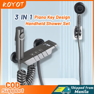 KOYOT Piano Key Design Hot and Cold 3 in 1 Hand Shower Set with Faucet Bidet Handheld Shower