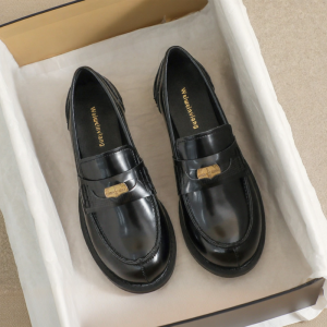 MIFEI | Black Flat Round Toe British Style Loafers
