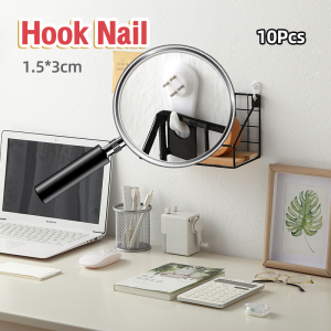 MaxPlus Photo Frame Seamless Nails Wall Mount Picture Frame Hook Clock Frame Plastic Nail 10pcs