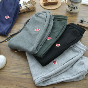Thickened Single Layer Cotton Fleece Childrens Casual Sports Long Pants Autumn Winter Pure Cotton Cuffed Pants Loose Versatile