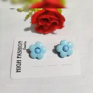 Hijabnur1 - Sepasang Anting Klip Hijab Bentuk Bunga / Anting Jepit Hijab Handmade